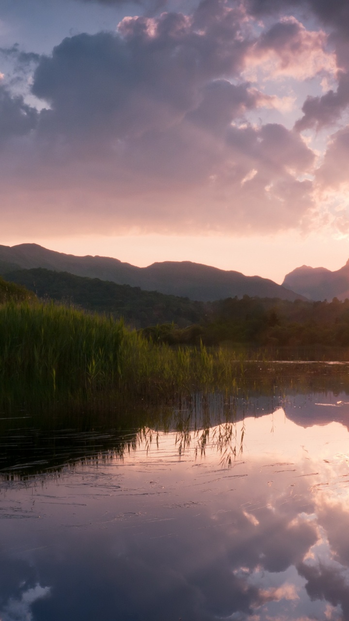 Обои отражение, природа, вода, озеро, пустыня в разрешении 720x1280