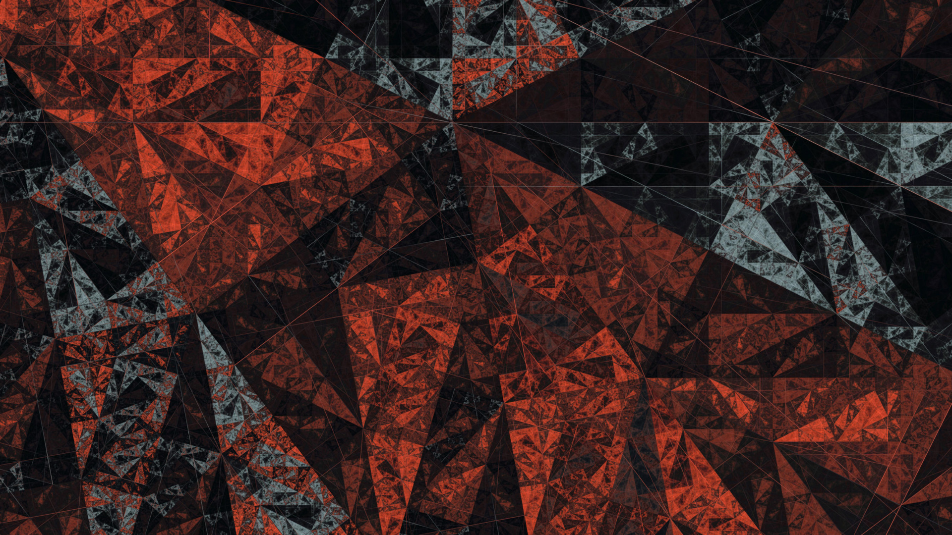 Обои узор, фрактал, красный цвет, Апельсин, треугольник в разрешении 1920x1080