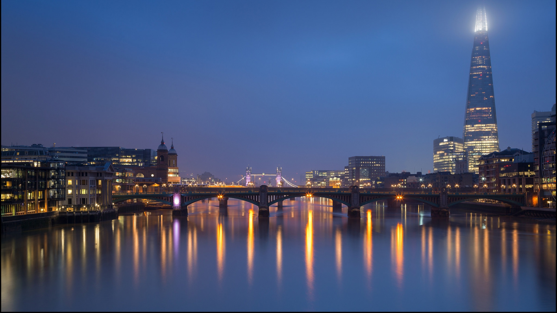 Обои река темза, Биг Бен, тауэрский мост, реки, город в разрешении 1920x1080