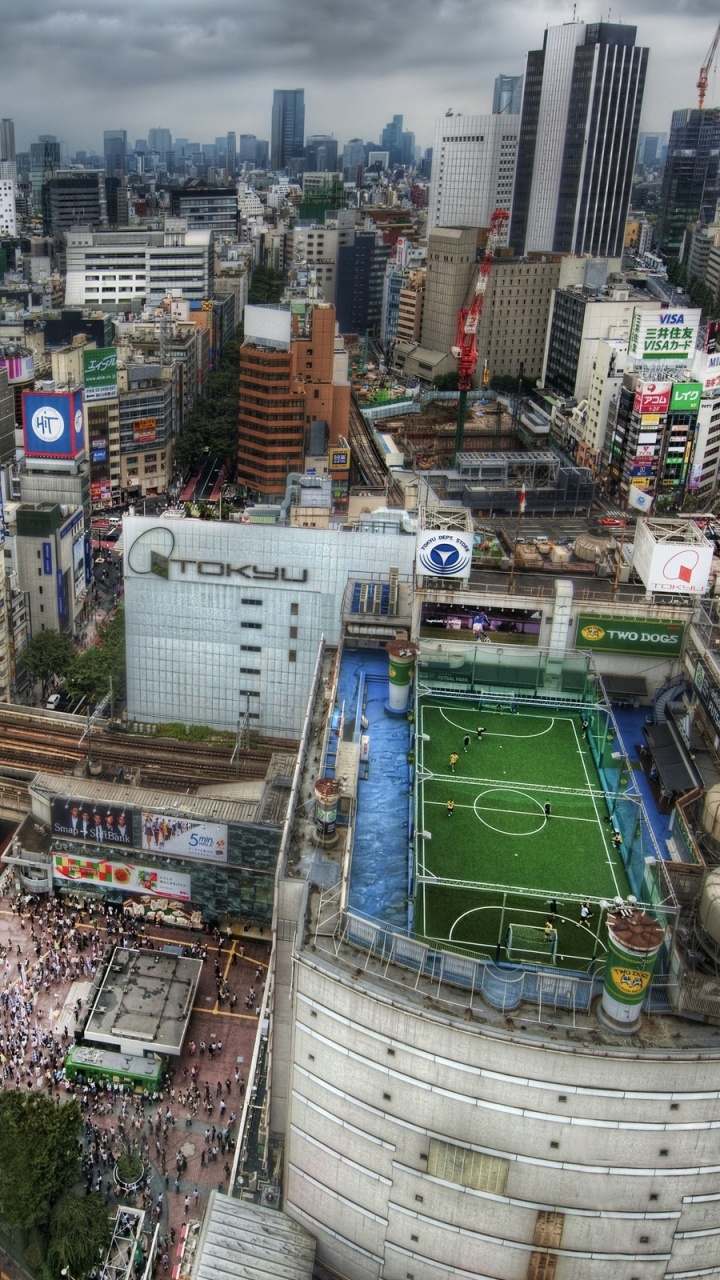 Обои городской пейзаж, городской район, город, метрополия, небоскреб в разрешении 720x1280