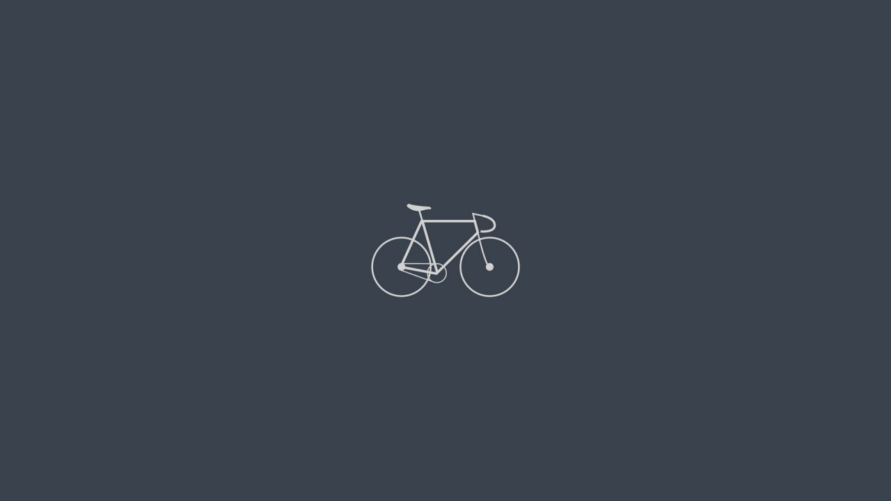 Обои велосипед, минимализм, серый в разрешении 1280x720