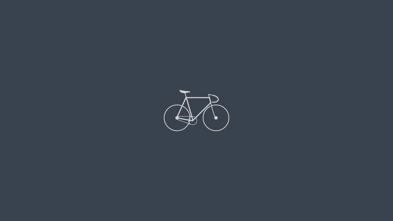 Обои велосипед, минимализм, серый в разрешении 1366x768