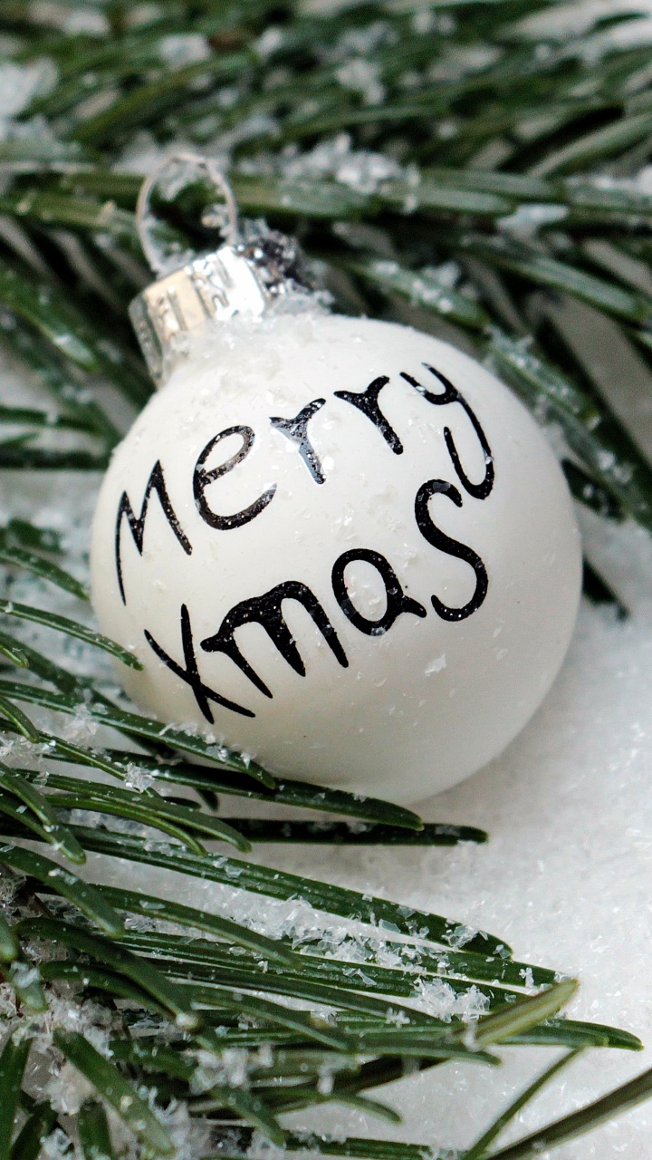 Обои Рождественский день, рождественский орнамент, ветвь, дерево, Колорадо-ель в разрешении 720x1280