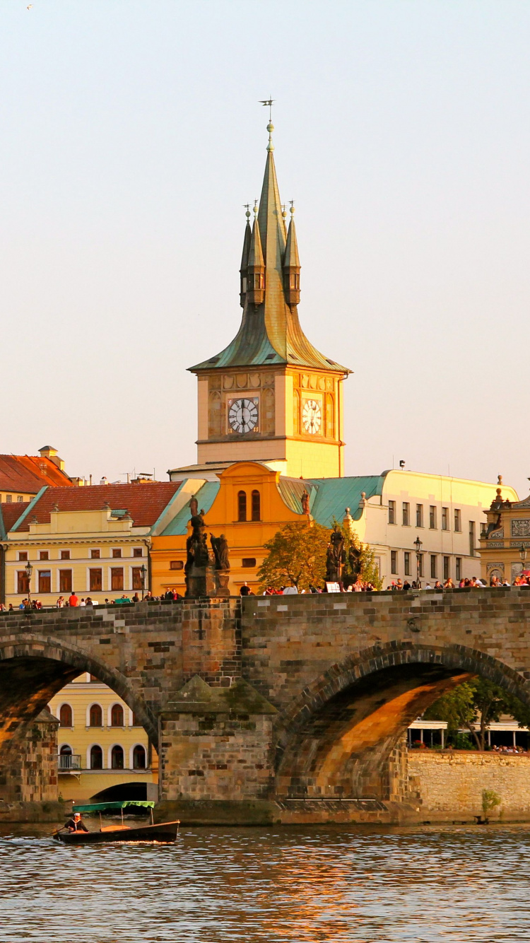 Обои Карлов мост, Собор Святого Вита, староместская площадь, достопримечательность, ориентир в разрешении 750x1334