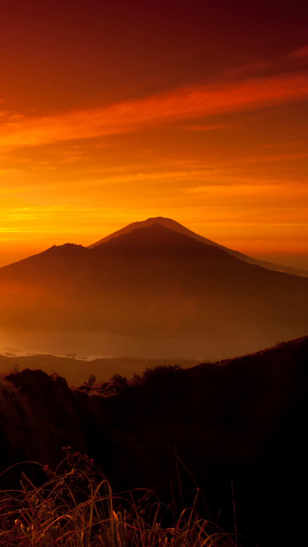 Обои восход солнца, закат, послесвечение, природа, утро в разрешении 1080x1920