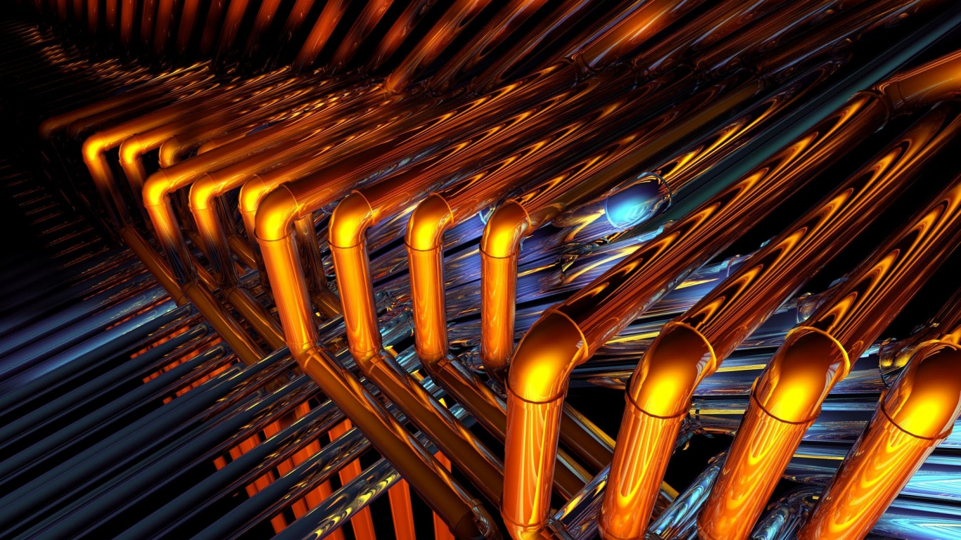 Обои линия, металл, симметрия, свет, музыкальный инструмент аксессуар в разрешении 1366x768