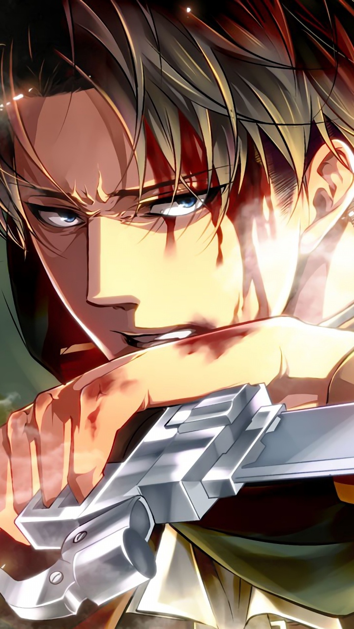 Обои Леви, эрен йегер, Микаса Акерман, нападение на титан, Армин Арлерт в разрешении 720x1280