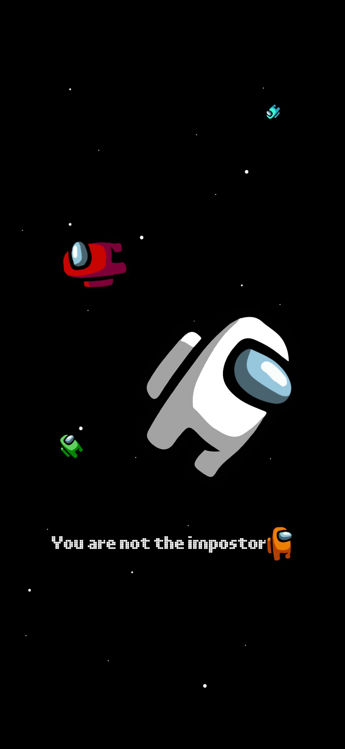 Обои Among Us, ios, рисование, гача клуб, космос в разрешении 1125x2436