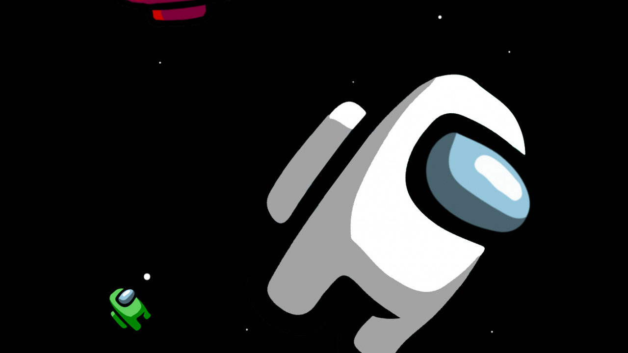 Обои Among Us, ios, рисование, гача клуб, космос в разрешении 1280x720