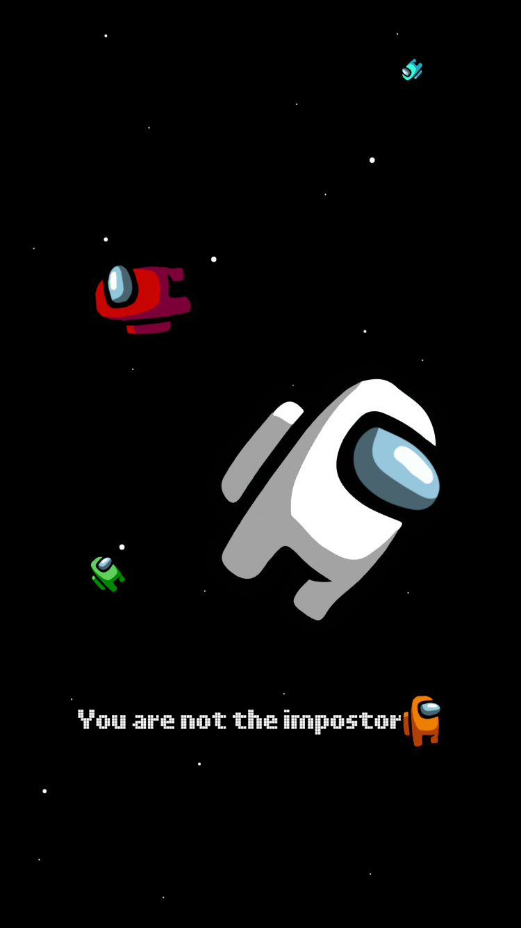 Обои Among Us, ios, рисование, гача клуб, космос в разрешении 750x1334