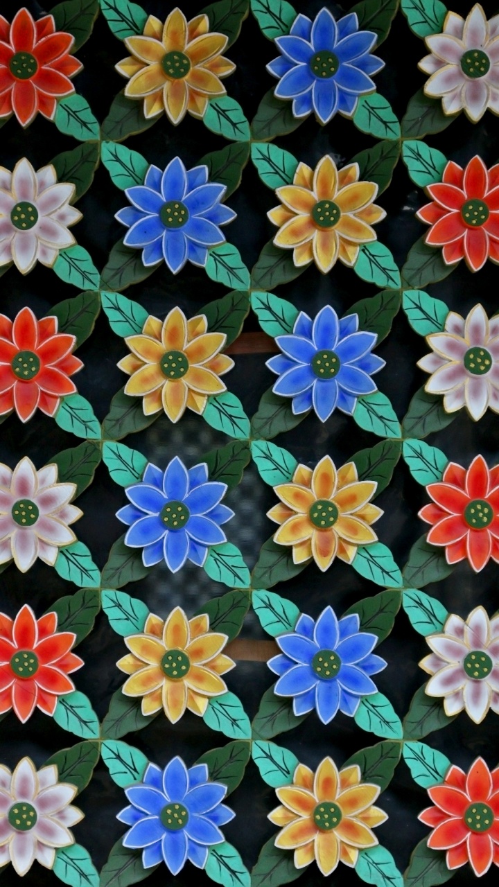 Обои цветок, синий, растение, полевой цветок, узор в разрешении 720x1280