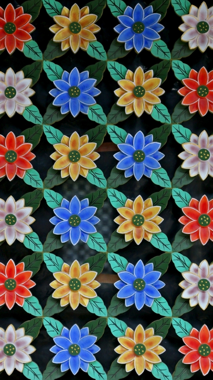 Обои цветок, синий, растение, полевой цветок, узор в разрешении 750x1334