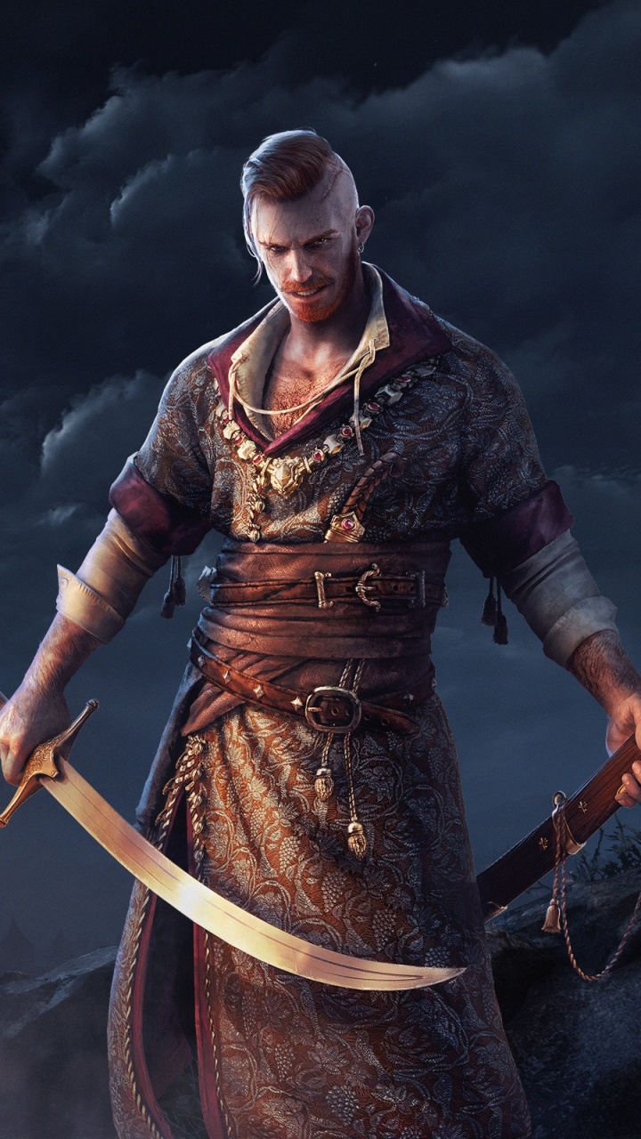 Обои Геральт из ривии, компьютерная игра, игры, Цифровой композитинг, приключенческая игра в разрешении 720x1280