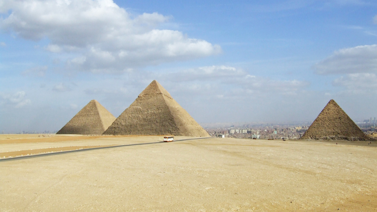 Обои Каир, пирамида, памятник, историческое место, БИБЛИОТЕКА в разрешении 1280x720