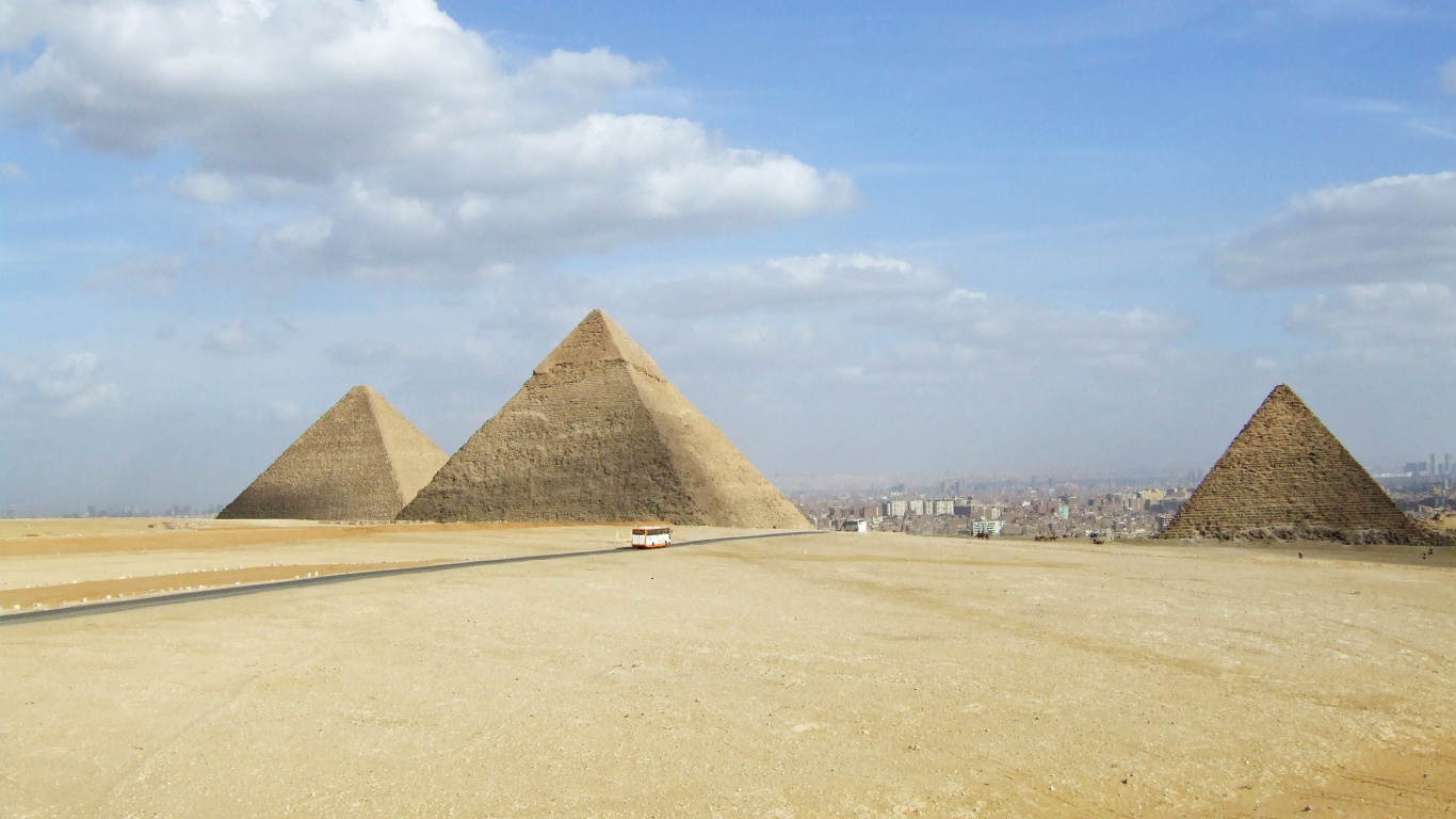 Обои Каир, пирамида, памятник, историческое место, БИБЛИОТЕКА в разрешении 1366x768