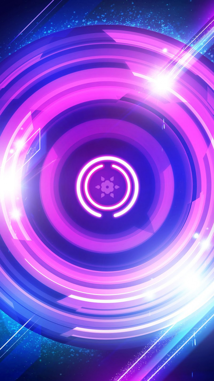 Обои освещение, свет, пурпур, Фиолетовый, круг в разрешении 750x1334