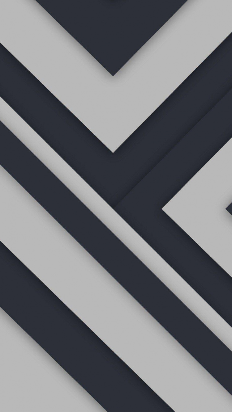 Обои серый цвет, дизайн, синий, черный, линия в разрешении 750x1334