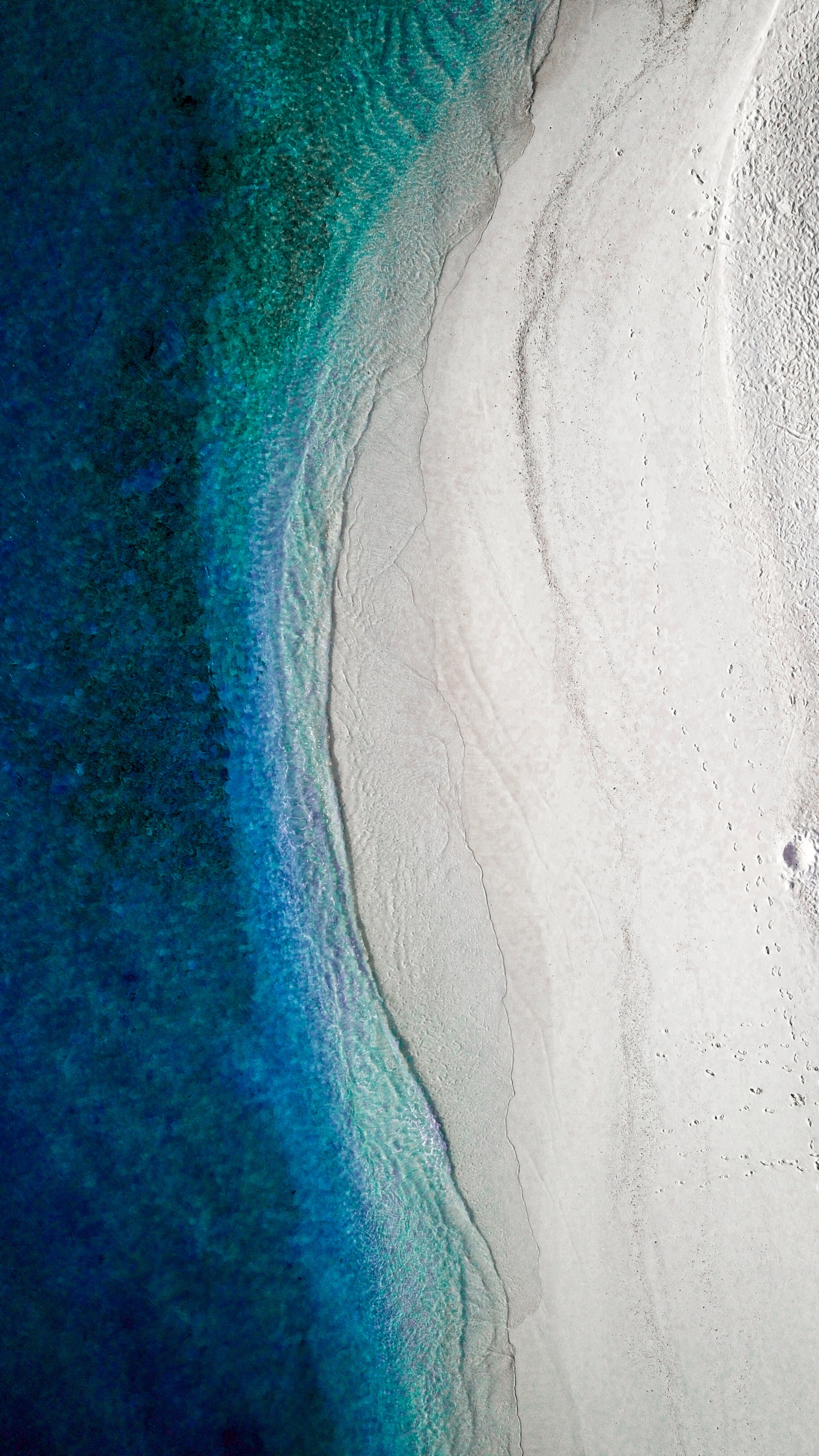 Обои пляж, синий, белые, Аква, бирюза в разрешении 1440x2560