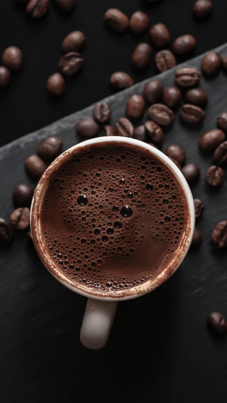 Обои кофе, кофейня, кофейное зерно, Одного происхождения кофе, чай в разрешении 750x1334