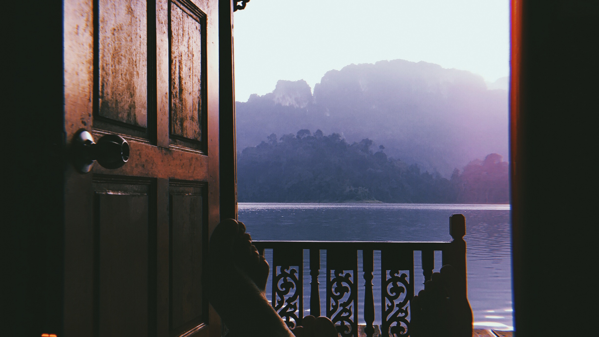 Обои отражение, математика, геометрия, полутона и оттенки, горный хребет в разрешении 1920x1080