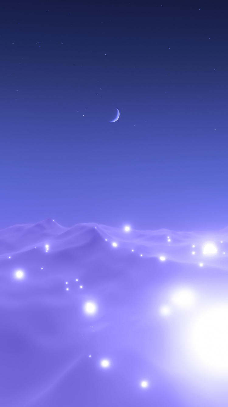 Обои облако, атмосфера, полумесяц, окружающая среда, луна в разрешении 750x1334