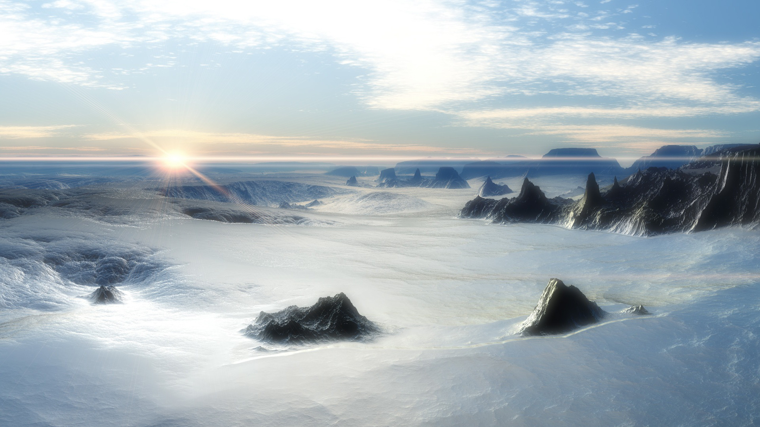 Обои вода, море, океан, атмосфера, замораживание в разрешении 2560x1440