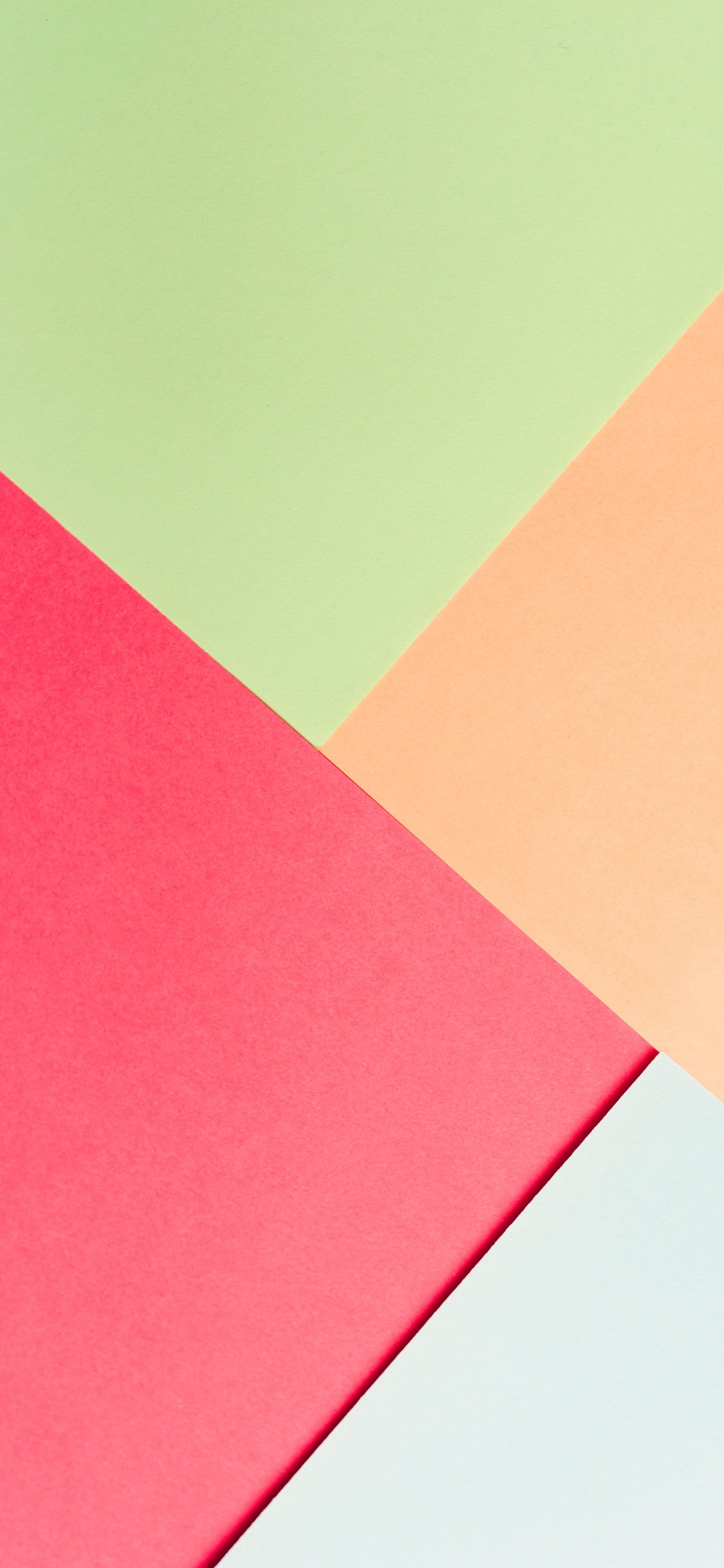 Обои Апельсин, цветная бумага, бумага, треугольник, прямоугольник в разрешении 1125x2436