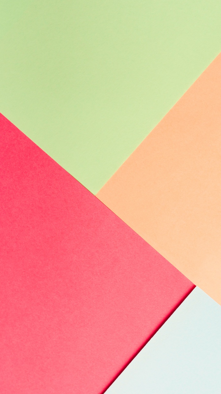 Обои Апельсин, цветная бумага, бумага, треугольник, прямоугольник в разрешении 720x1280