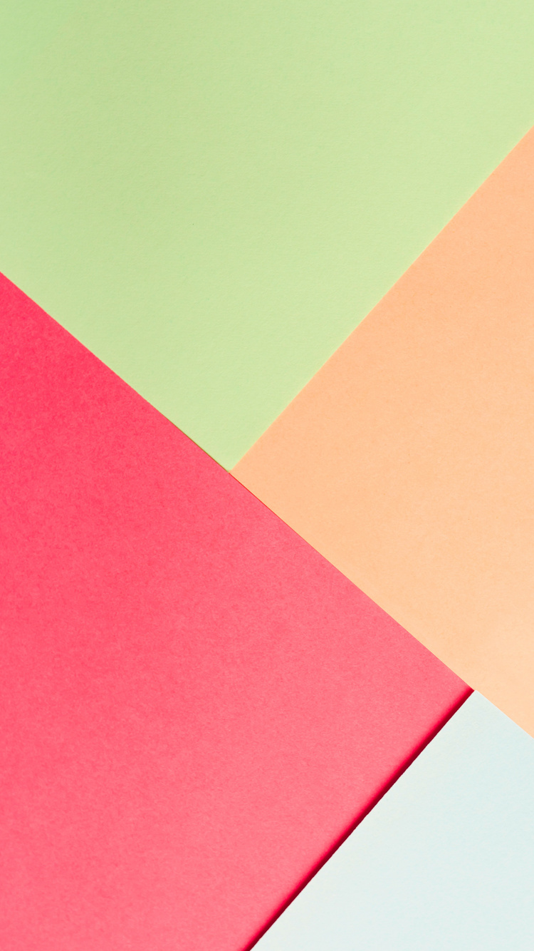 Обои Апельсин, цветная бумага, бумага, треугольник, прямоугольник в разрешении 750x1334