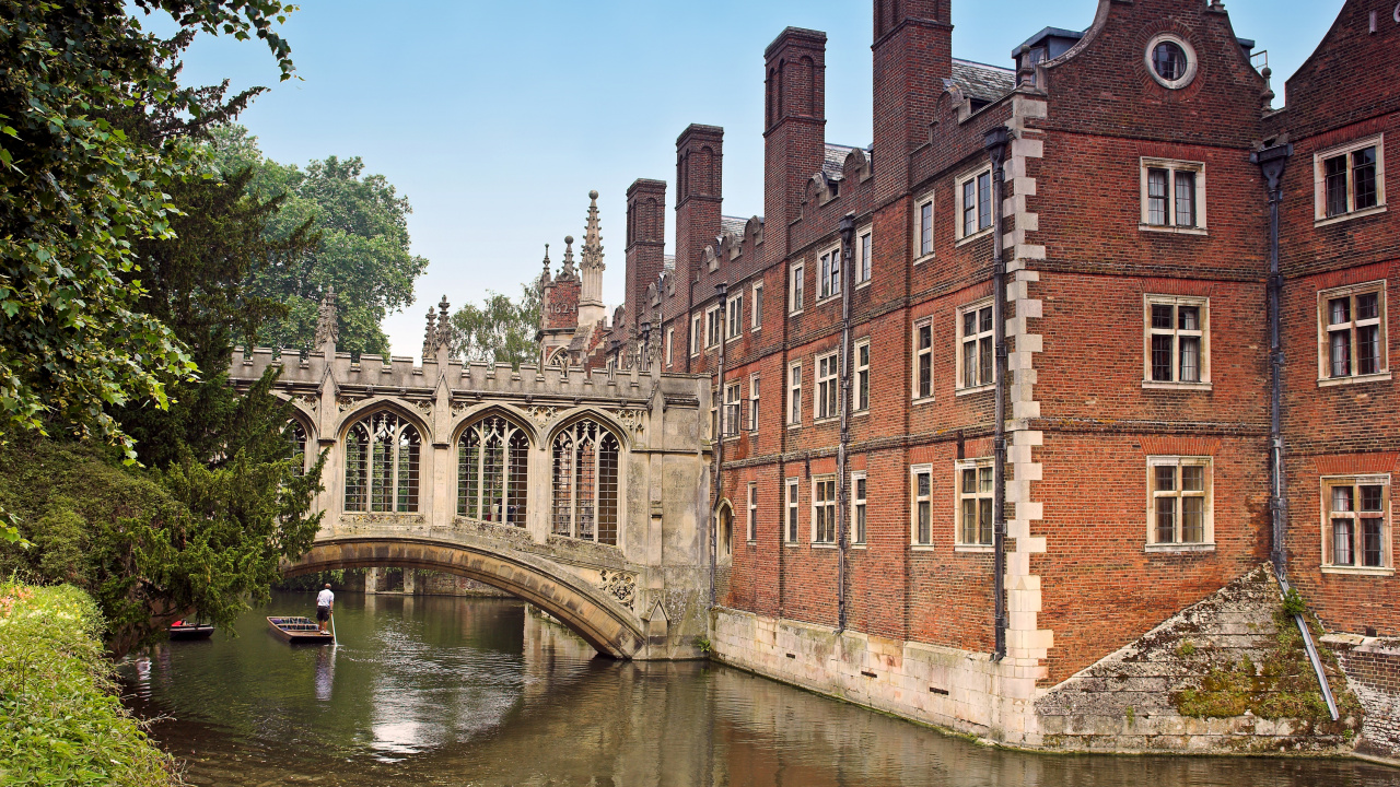 Обои Мост Вздохов, водный путь, ров, здание, канал в разрешении 1280x720