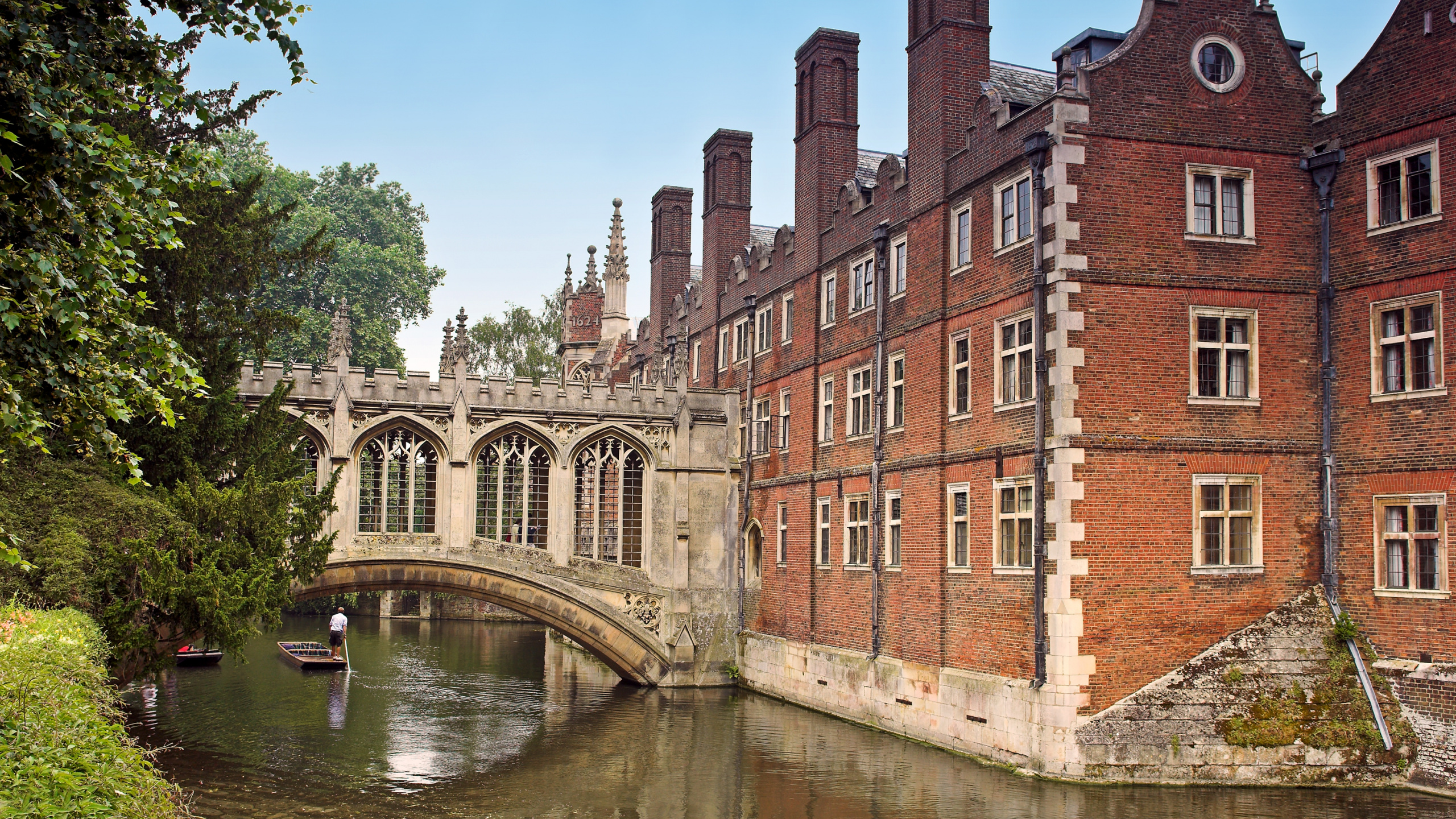 Обои Мост Вздохов, водный путь, ров, здание, канал в разрешении 2560x1440