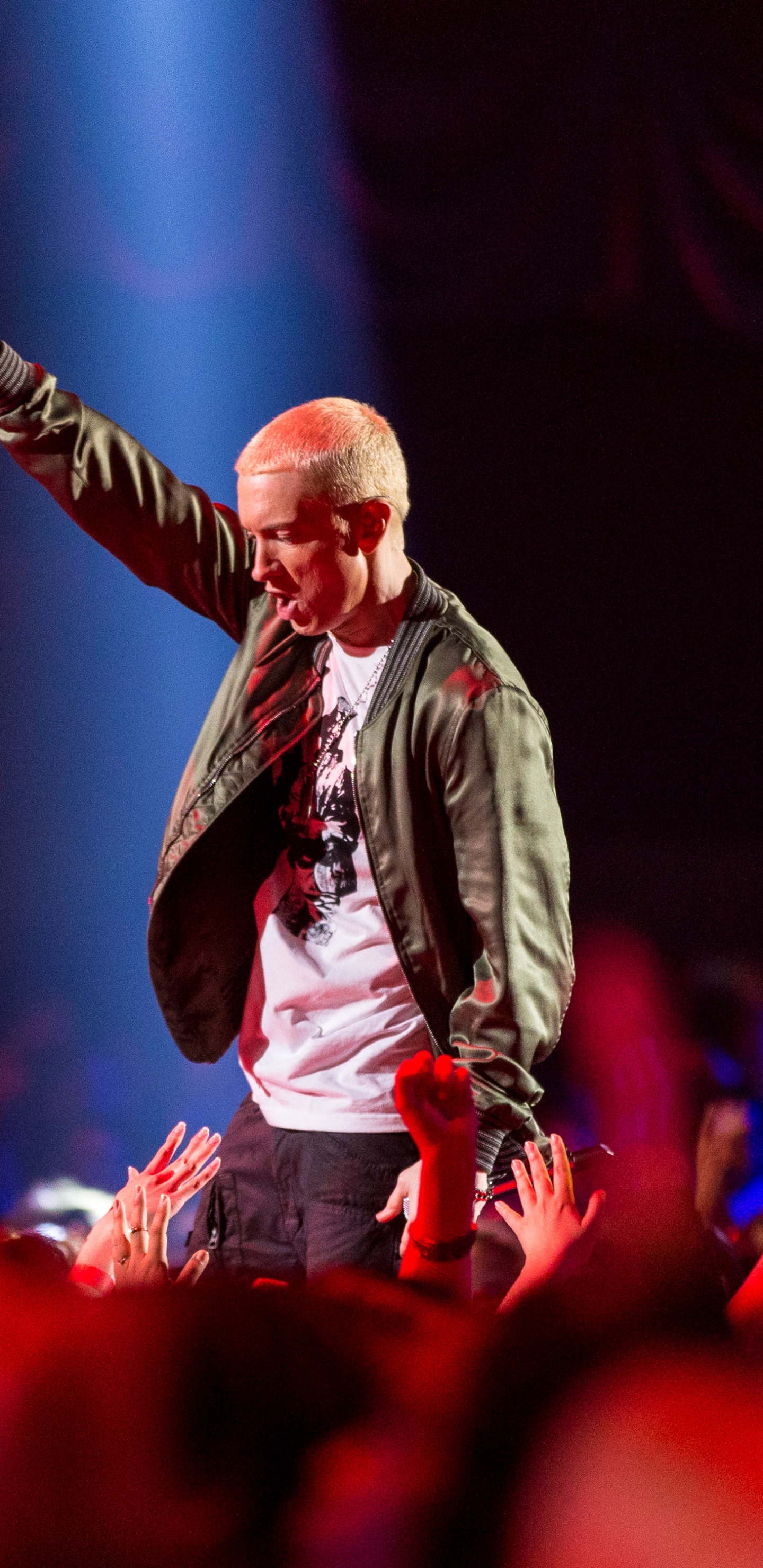 Обои eminem, концерт, Представление, развлечение, театральное искусство в разрешении 1440x2960
