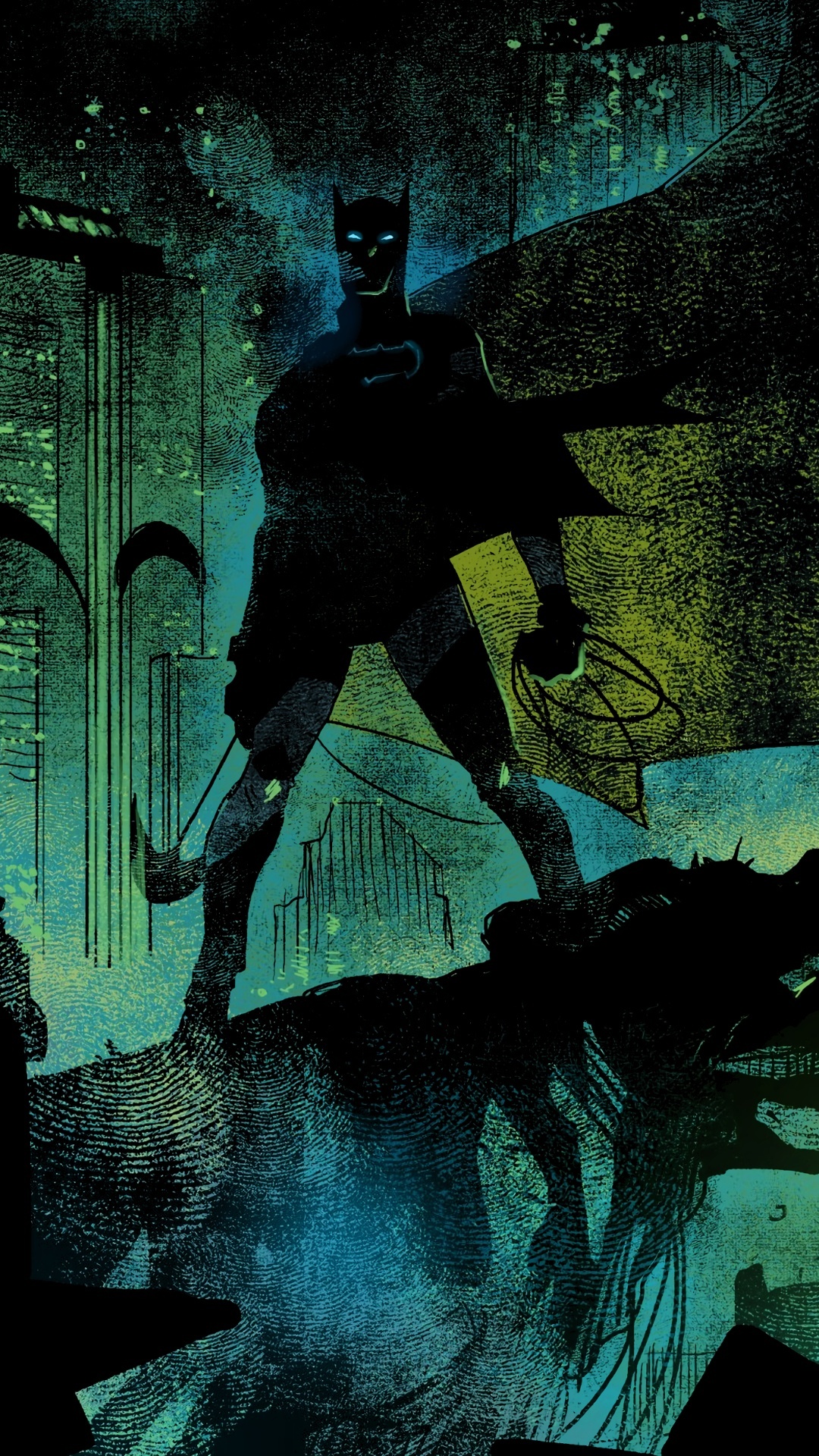 Обои Бэтмен, арт, комикс, комиксы, визуальное искусство в разрешении 1080x1920