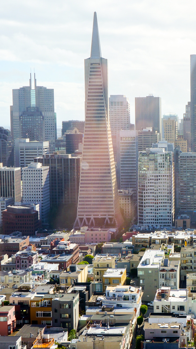 Обои город, городской пейзаж, городской район, метрополия, линия горизонта в разрешении 750x1334