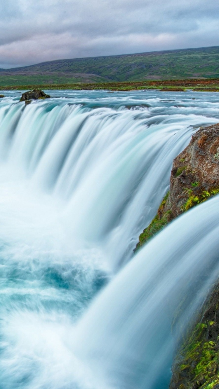 Обои водопад, достопримечательность, водоем, гидроресурсы, природа в разрешении 750x1334