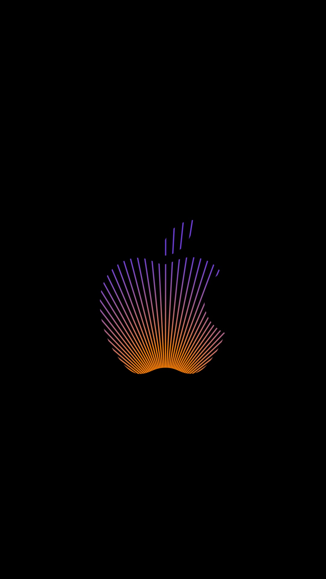 Обои темнота, Эпл, телефон, ночь, графика в разрешении 1080x1920