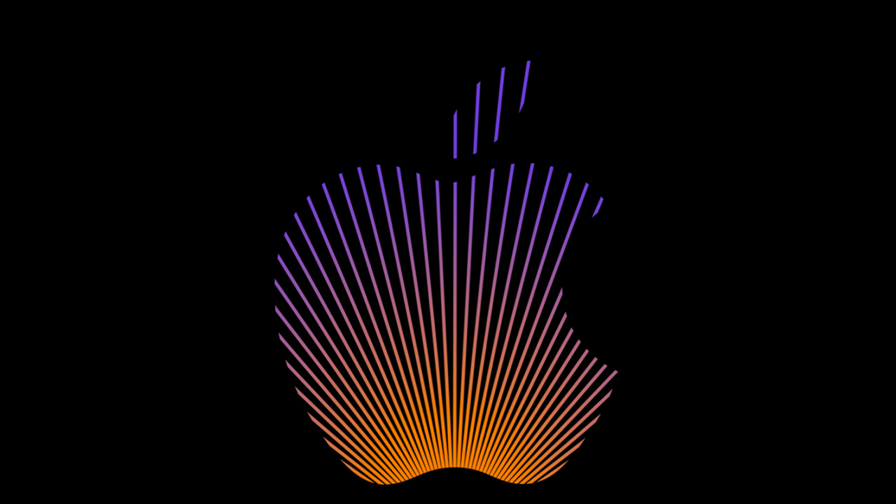 Обои темнота, Эпл, телефон, ночь, графика в разрешении 1280x720