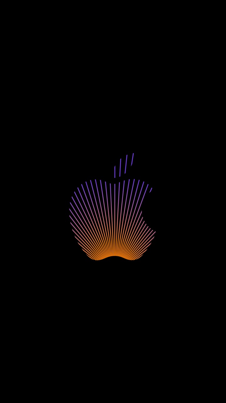 Обои темнота, Эпл, телефон, ночь, графика в разрешении 720x1280