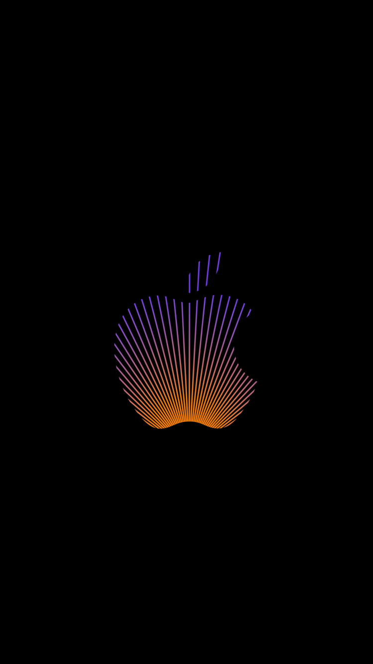 Обои темнота, Эпл, телефон, ночь, графика в разрешении 750x1334