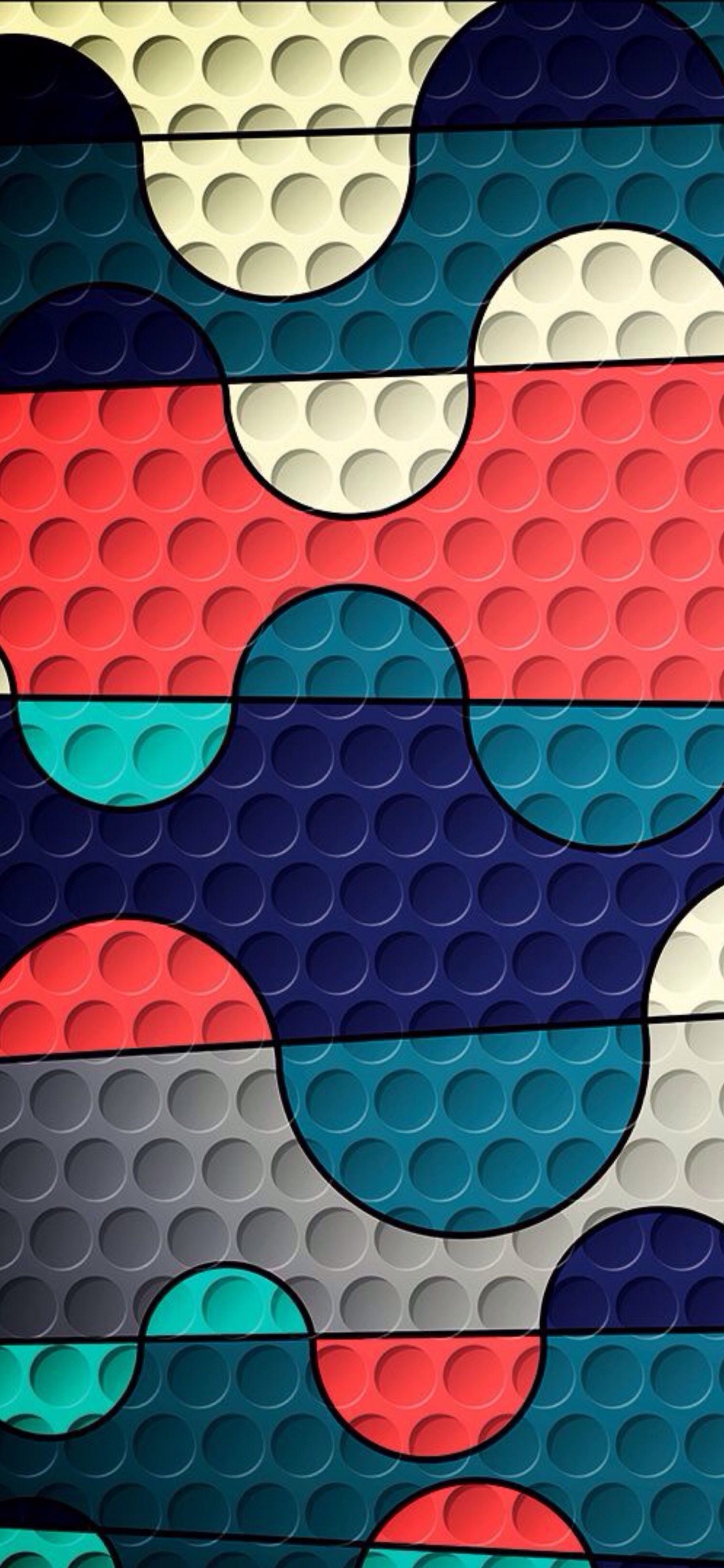 Обои синий, узор, дизайн, красочность, электрик в разрешении 1125x2436