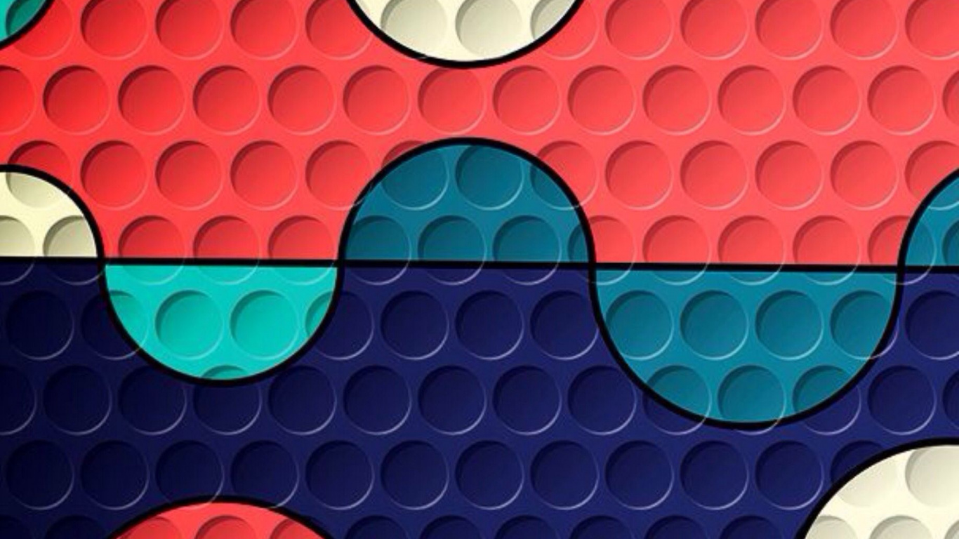 Обои синий, узор, дизайн, красочность, электрик в разрешении 1366x768