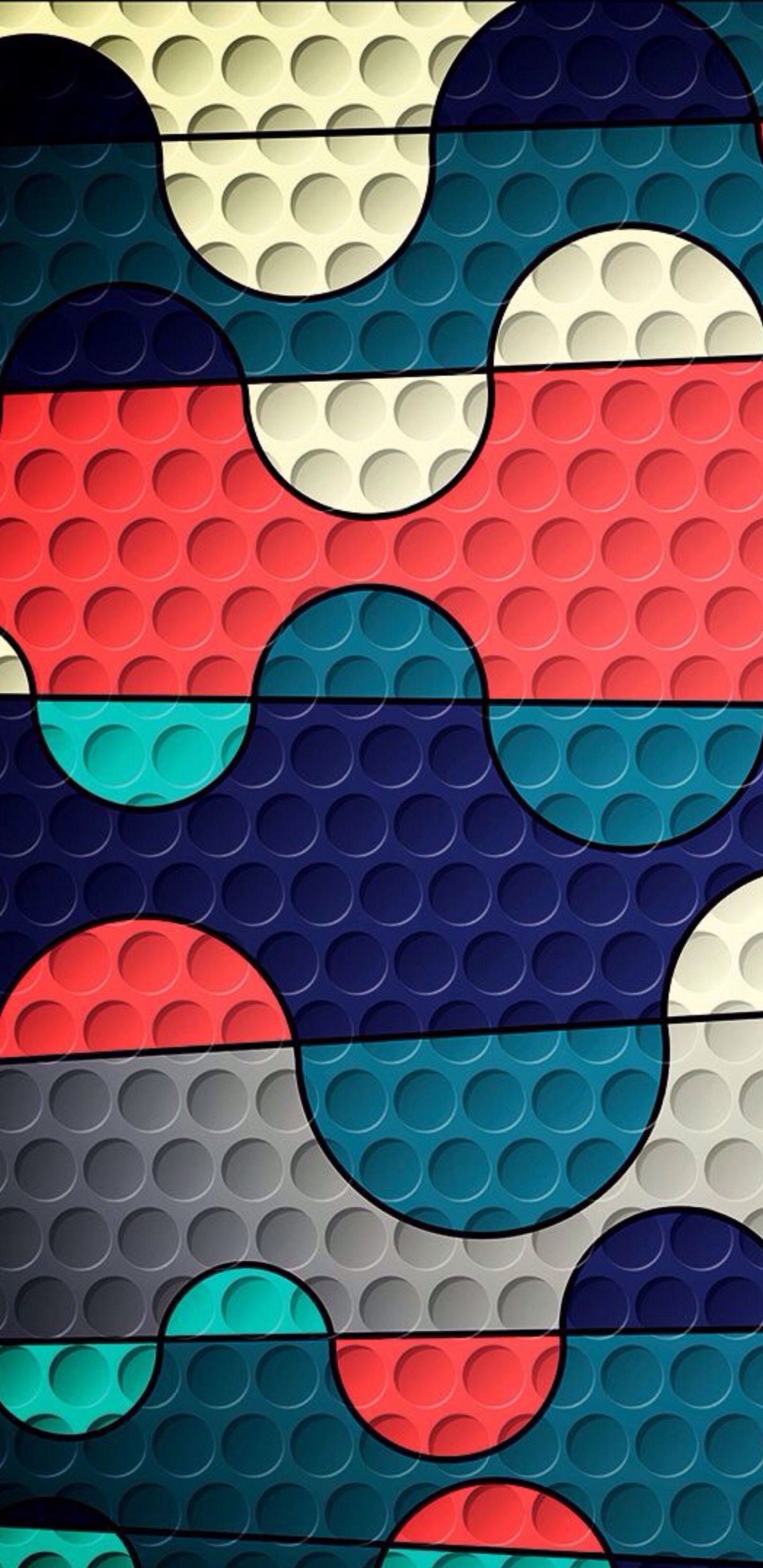 Обои синий, узор, дизайн, красочность, электрик в разрешении 1440x2960