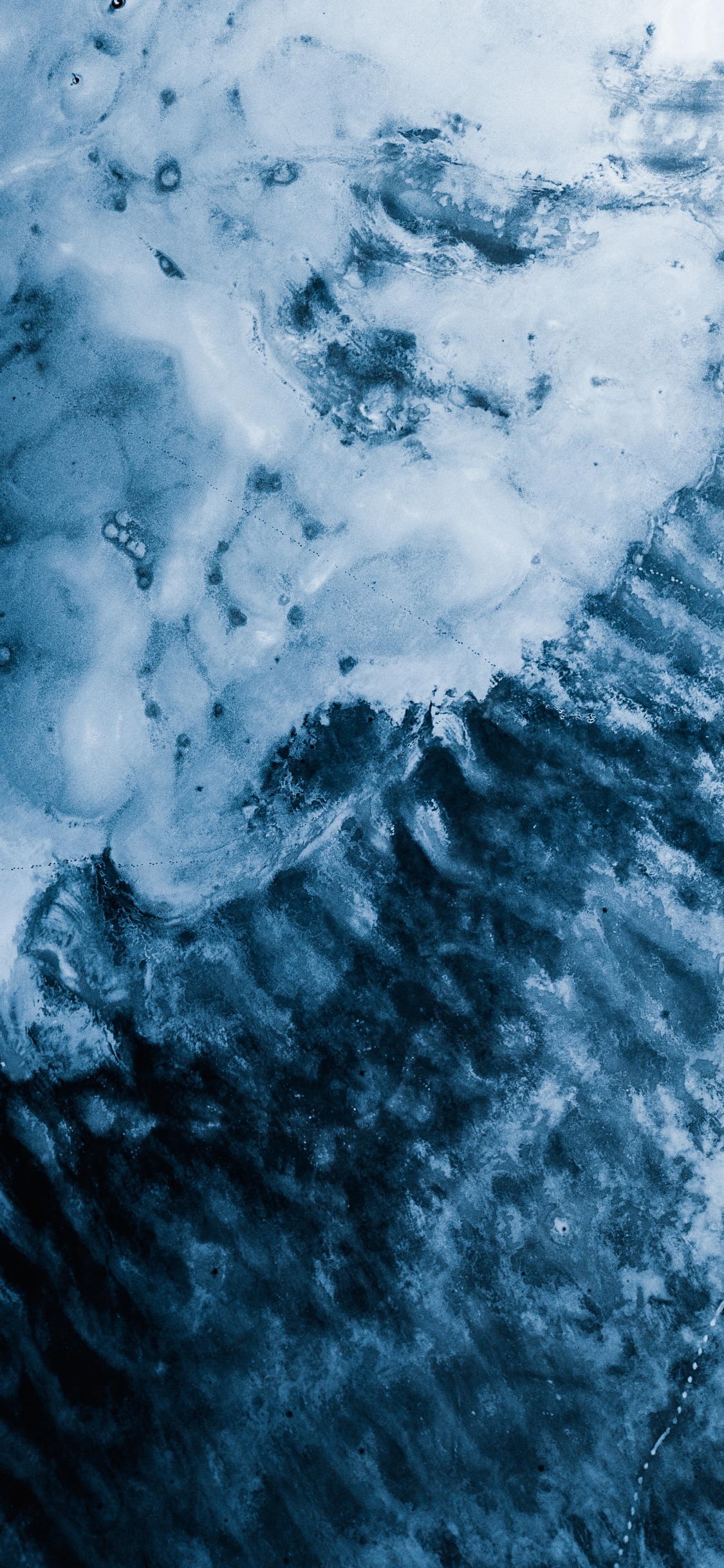 Обои ледник, синий, вода, облако, замораживание в разрешении 1125x2436
