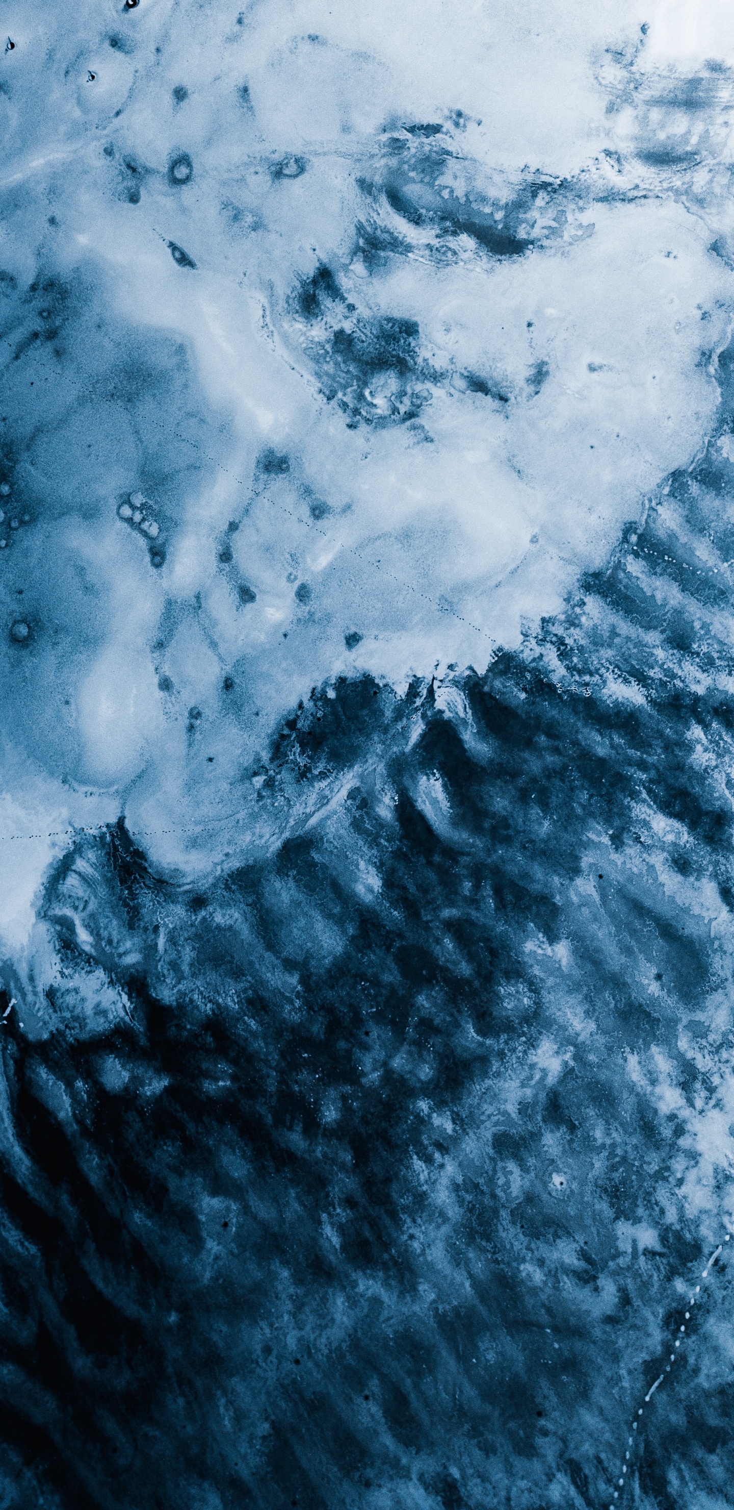 Обои ледник, синий, вода, облако, замораживание в разрешении 1440x2960