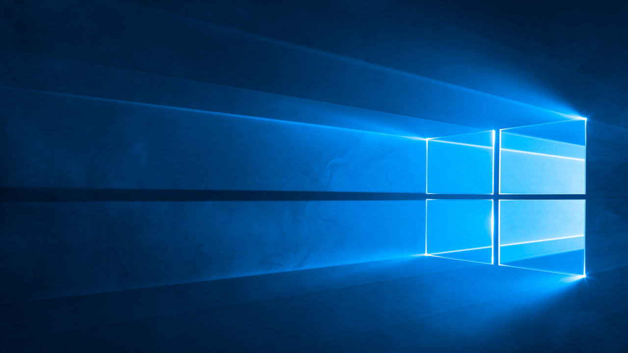 Обои windows 10, microsoft windows, Корпорация Microsoft, Окна 10 С, синий в разрешении 1280x720