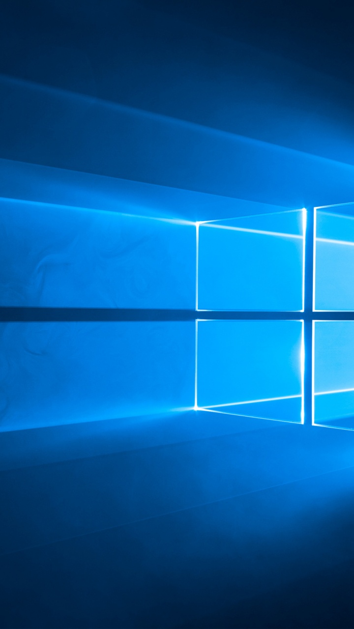 Обои windows 10, microsoft windows, Корпорация Microsoft, Окна 10 С, синий в разрешении 720x1280