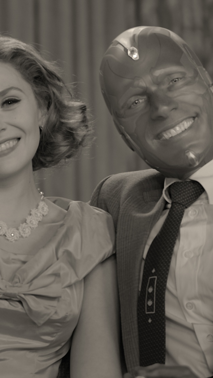 Обои кто wandavision, Элизабет Олсен, wandavision, Ванда Maximoff, видение в разрешении 720x1280