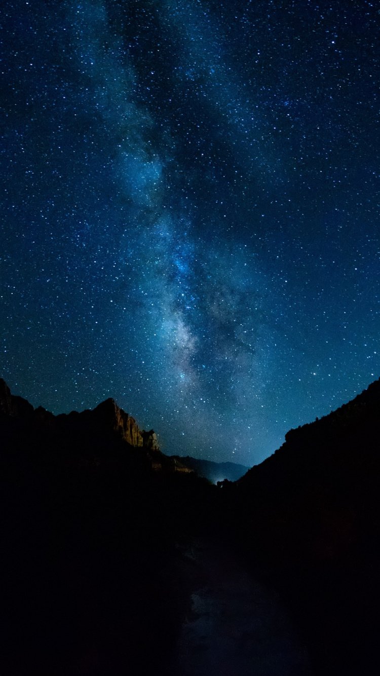 Обои Млечный Путь, звезда, Галактика, атмосфера, лазурный в разрешении 750x1334