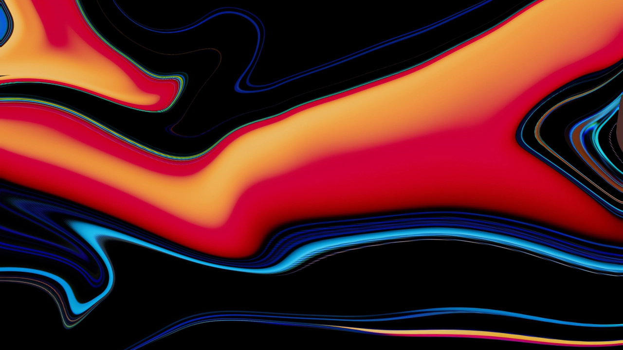 Обои Оранжевый цвет, дизайн, графический дизайн, свет, черный в разрешении 1280x720