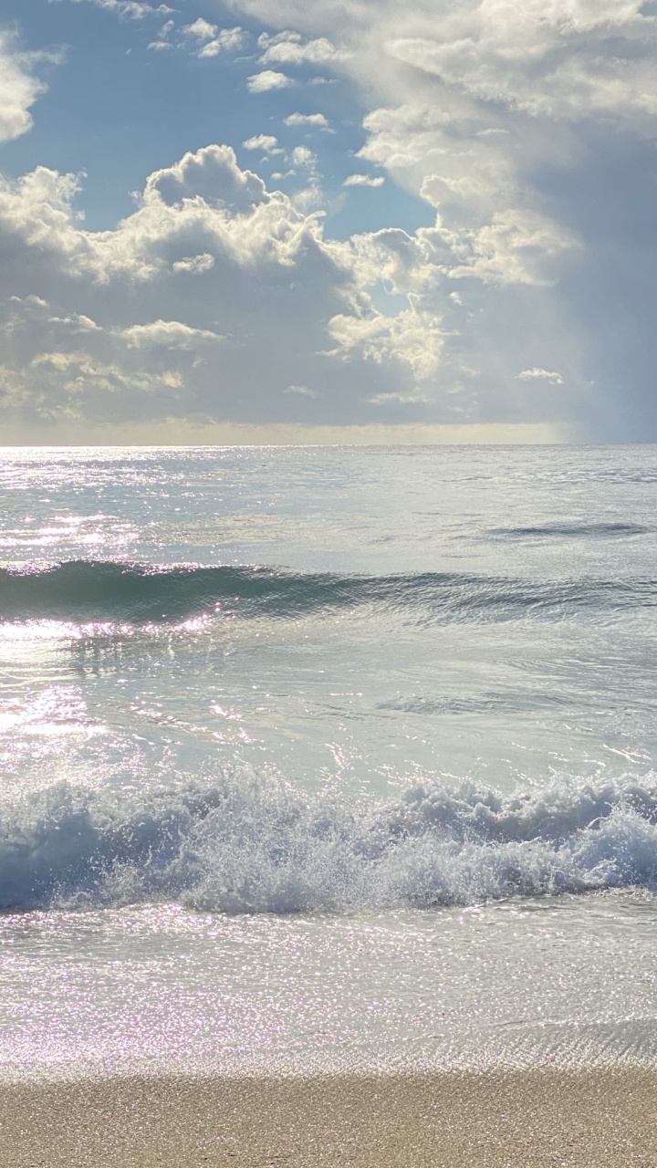 Обои море, облако, вода, жидкость, пляж в разрешении 720x1280